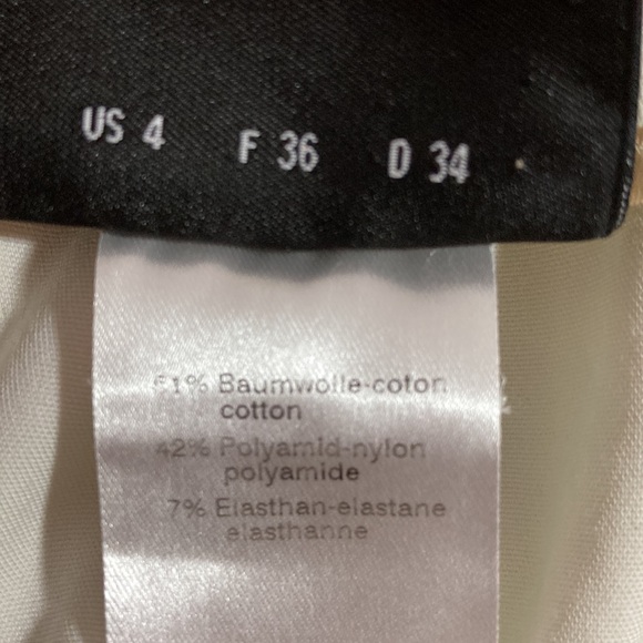 AKRIS, Melissa, Ivory, cotton blend side zip pants. Size, 4 - Picture 11 of 13